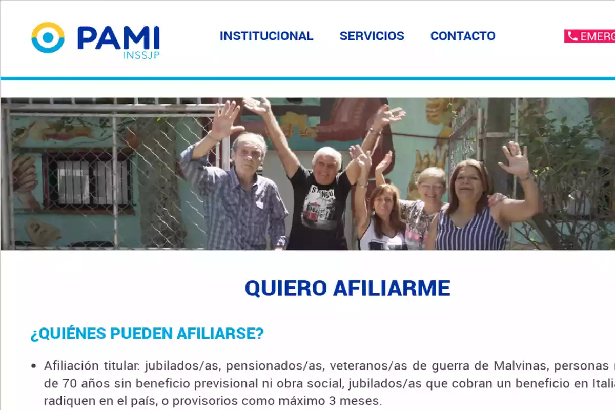 Afiliarse a PAMI